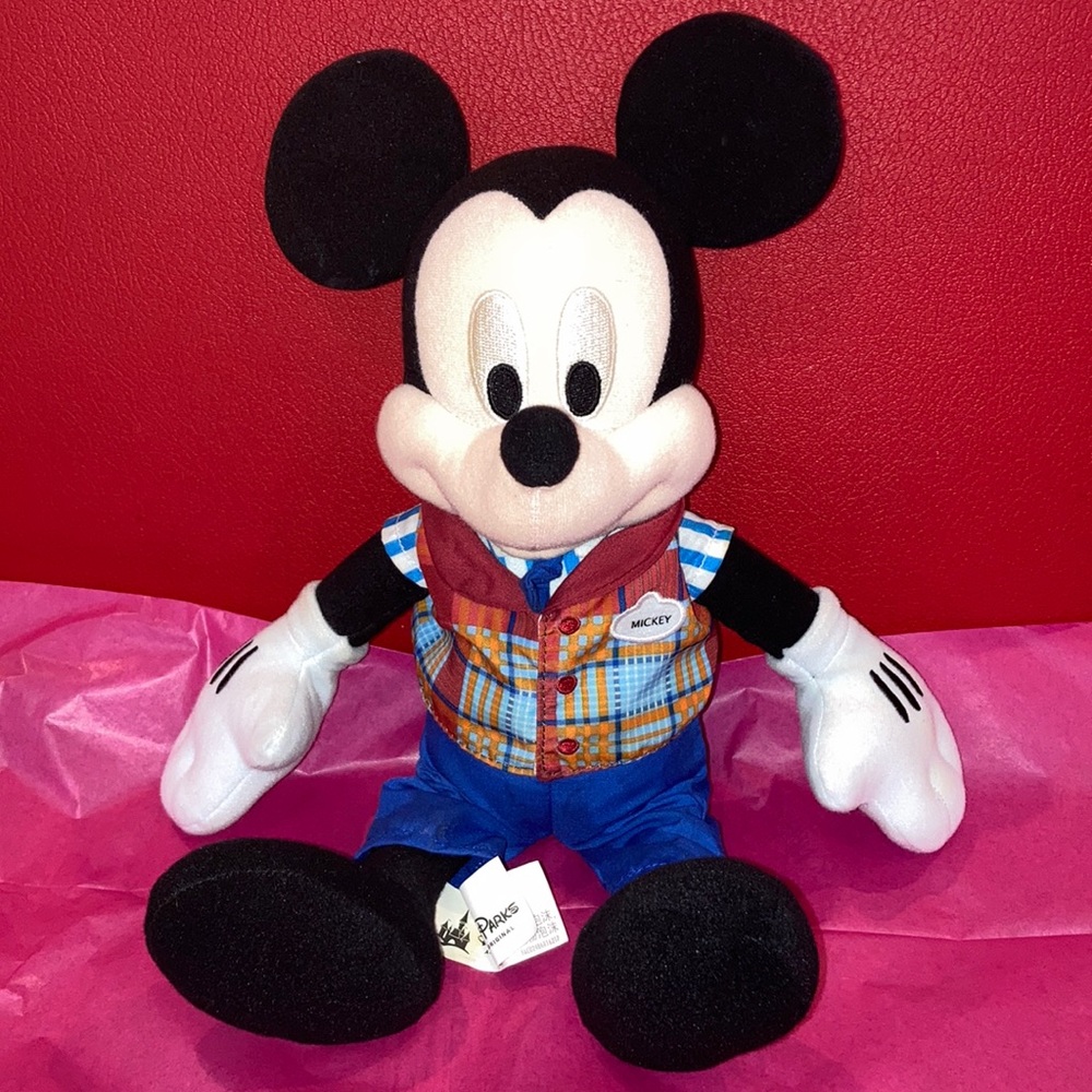 Mickey Mouse Disney Parks Host Plush Plaid Vest